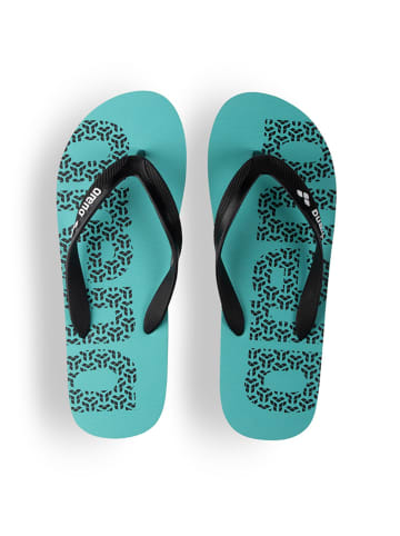 Arena Teenslippers turquoise/zwart