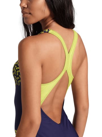 Arena Badeanzug in Lila/ Gelb