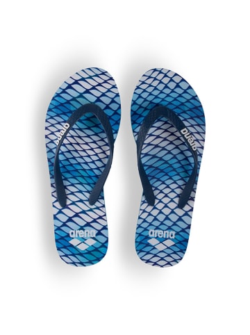 Arena Teenslippers blauw/wit