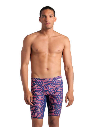 Arena Lange zwembroek donkerblauw/rood