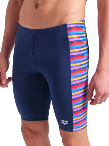 Arena Lange Badehose in Dunkelblau/ Bunt