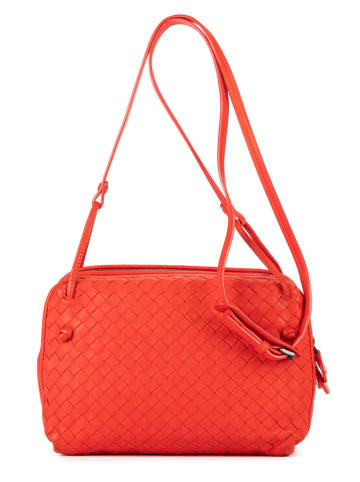 Bottega Veneta Leder-Umhängetasche in Rot - (B)22 x (H)19 x (T)4 cm