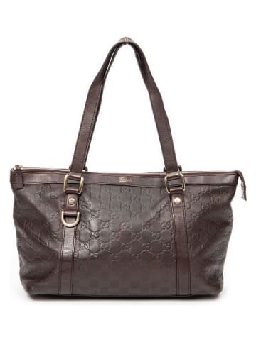 Gucci Leder-Schultertasche in Braun - (B)31 x (H)21 x (T)13 cm