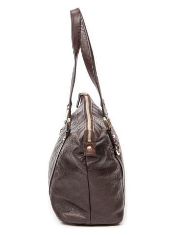 Gucci Skórzana torebka w kolorze brązowym - 31 x 21 x 13 cm