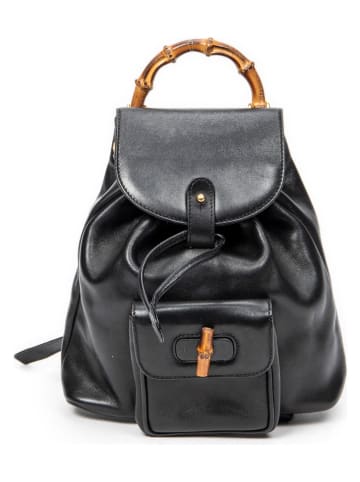 Gucci Skórzany plecak w kolorze czarnym - 21 x 24 x 7 cm