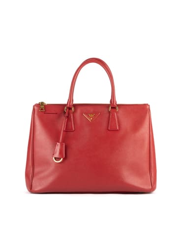 PRADA Leder-Henkeltasche in Rot - (B)33 x (H)25 x (T)15 cm