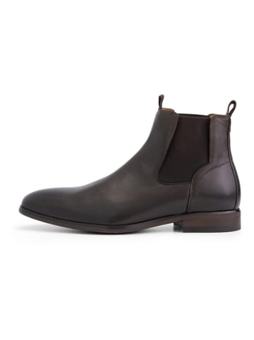 DENBROECK Leren chelseaboots "Stone St." donkerbruin