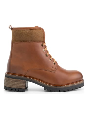 mysa Skórzane botki "Daphne" w kolorze brązowym