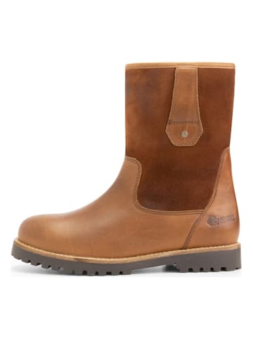 NoGRZ Skórzane botki "R.Cassels" w kolorze jasnobrązowym