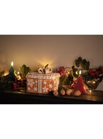 Clayre & Eef Voorraadpot lichtbruin/wit - (B)19 x (H)16 cm