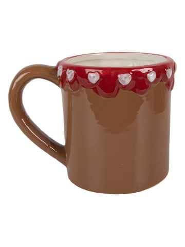 Clayre & Eef Kop lichtbruin/rood - 375 ml