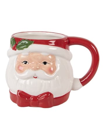 Clayre & Eef Kubek w kolorze czerwono-białym - 300 ml