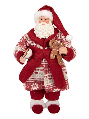 Clayre & Eef Decofiguur "Kerstboom" rood/wit - (H)28 cm