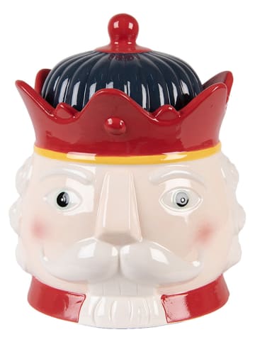 Clayre & Eef Vorratsbehälter in Creme/ Rot - (H)19 x Ø 16 cm 