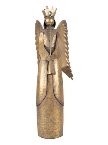 Clayre & Eef Decofiguur "Engel" goudkleurig - (H)52 cm