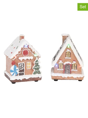 Clayre & Eef 17-częściowy zestaw dekoracyjny w kolorze beżowo-białym