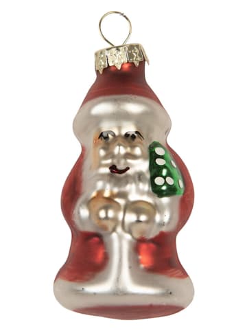 Clayre & Eef 6er-Set: Weihnachtsanhänger in Rot/ Weiß - (H)35 cm