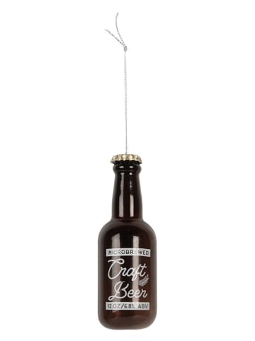 Clayre & Eef Zawieszki świąteczne (2 szt.) w kolorze brązowym - wys. 13 x Ø 5 cm