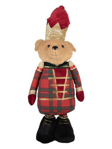 Clayre & Eef Decofiguur "Beer" rood/beige - (H)60 cm