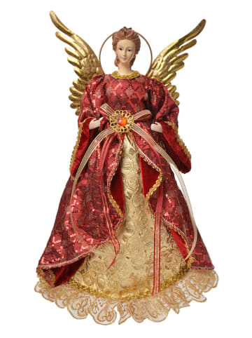 Clayre & Eef Figurka dekoracyjna w kolorze złoto-czerwonym - wys. 44 cm