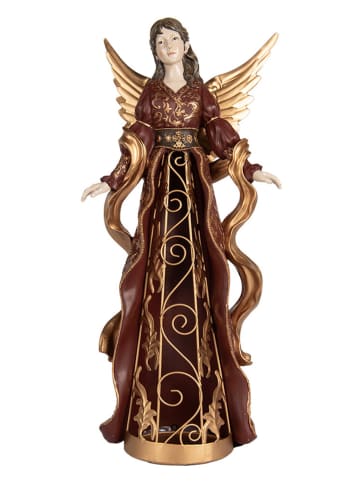 Clayre & Eef Decofiguur "Engel" goudkleurig - (H)46 cm