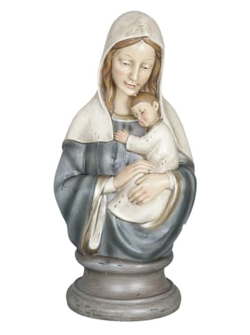 Clayre & Eef Decoratieve figuur "Mariabeeld" grijs - (H)39 cm