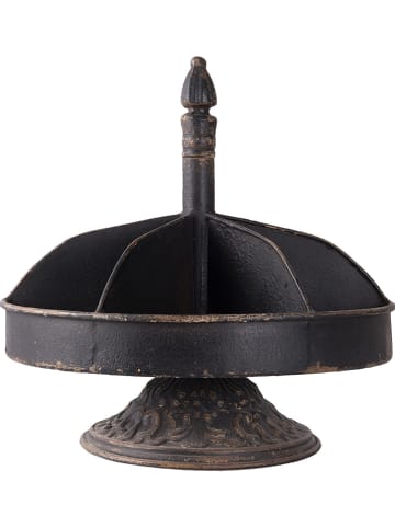 Clayre & Eef Etagère zwart - (H)30 x Ø 30 cm