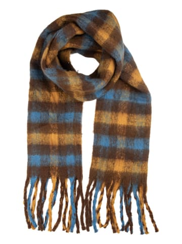 Clayre & Eef Sjaal geel/lichtblauw - (L)190 x (B)38 cm