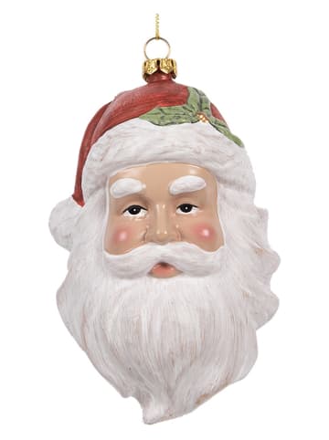 Clayre & Eef Kersthanger rood/wit - (B)9 x (H)15 cm