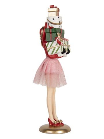 Clayre & Eef Dekofigur "Frau" in Rot/ Rosa - (H)36 cm