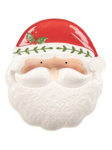 Clayre & Eef Dekoschale in Weiß/ Rot - (L)29 x (B)26 cm