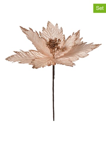 Clayre & Eef 2-delige set: decotakken lichtroze/goudkleurig - (H)32 x Ø 31 cm