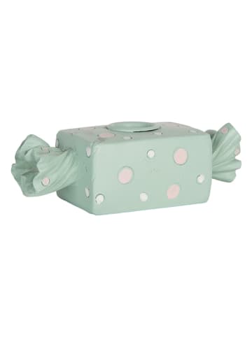 Clayre & Eef Kerzenständer in Mint - (B)14 x (H)4 cm