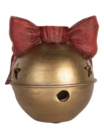 Clayre & Eef Kerzenständer in Gold/ Rot - (H)12 x Ø 13 cm 