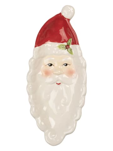 Clayre & Eef Decoschaal wit/rood - (L)25 x (B)11 cm