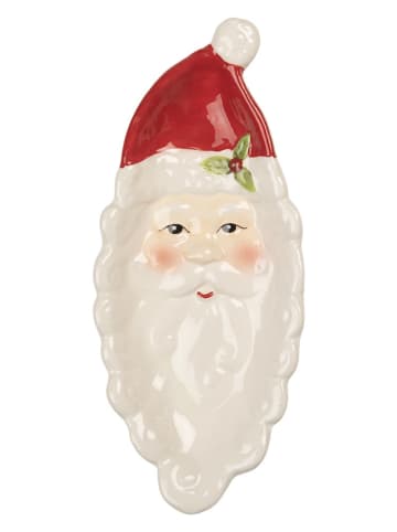 Clayre & Eef Decoschaal wit/rood - (L)25 x (B)11 cm