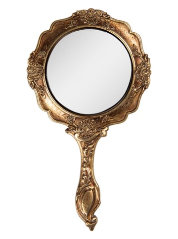 Clayre & Eef Handspiegel goudkleurig - (H)18 cm