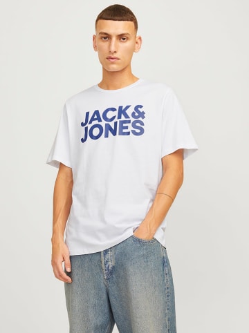 Jack & Jones 3er-Set: Shirts "Jjecorp" in Dunkelblau/ Weiß/ Schwarz