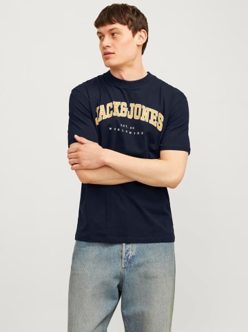 Jack & Jones Koszulka "Caleb" w kolorze granatowym
