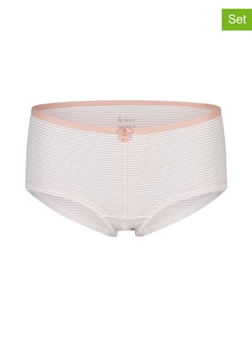 by Louise Pełne figi (3 pary) w kolorze jasnoróżowo-kremowym
