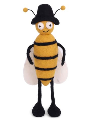 Gry & Sif Figurka dekoracyjna "Boy Bee" w kolorze żółto-czarnym - dł. 27 cm