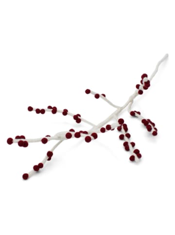 Gry & Sif Decotak "Branch with Berries" rood/wit - (L)60 cm