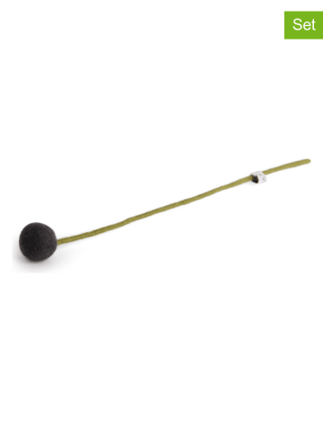 Gry & Sif Gałązki dekoracyjne (2 szt.) w kolorze antracytowo-zielonym - dł. 31 cm