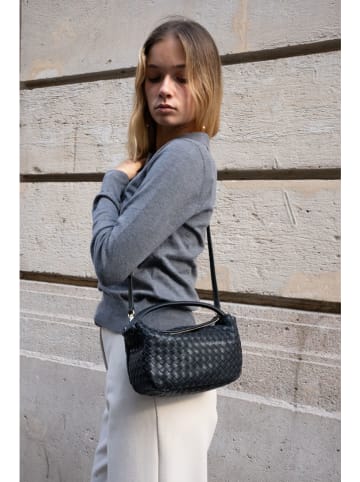 Victor & Hugo Paris Leder-Henkeltasche "Arly" in Schwarz - (B)23 x (H)13 x (T)8 cm