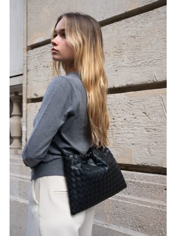 Victor & Hugo Paris Leder-Umhängetasche "Eloa" in Schwarz - (B)23 x (H)13 x (T)8 cm