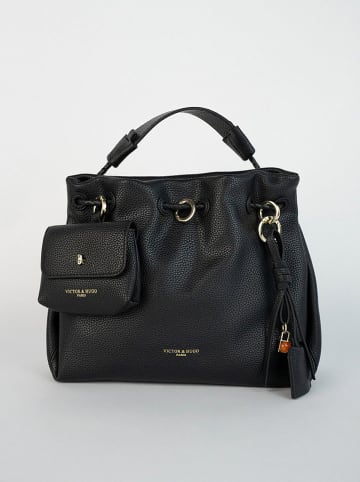 Victor & Hugo Paris Leren handtas "Yera" zwart - (B)26 x (H)21 x (D)13 cm