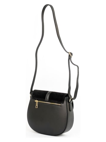 Victor & Hugo Paris Leder-Umhängetasche "Rhea" in Schwarz - (B)24 x (H)19 x (T)6 cm