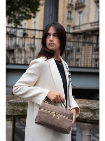 maison héritage PARIS Leder-Henkeltasche "Simos" in Hellbraun - (B)25 x (H)22 x (T)10 cm