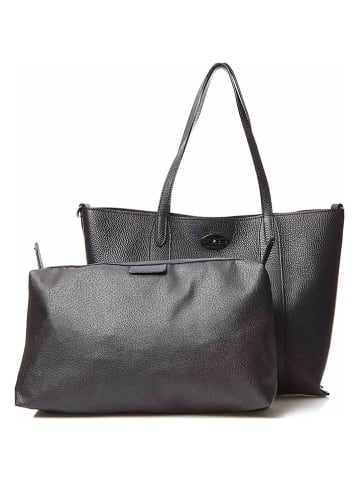 maison héritage PARIS Leder-Shopper "Elis" in Schwarz - (B)41 x (H)30 x (T)10 cm