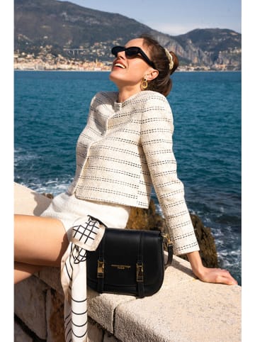 maison héritage PARIS Leder-Umhängetasche "Tex Box" in Schwarz - (B)25 x (H)19 x (T)9 cm